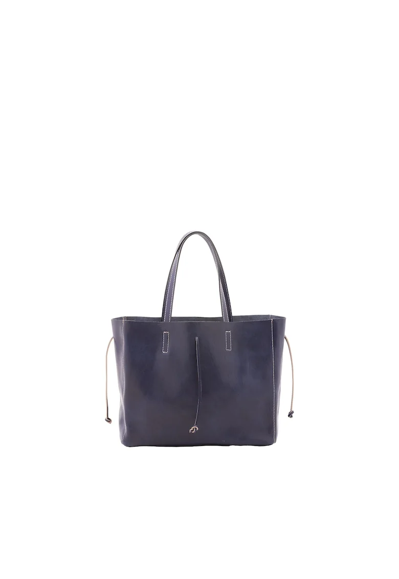 Geanta unisex de piele, Albastru