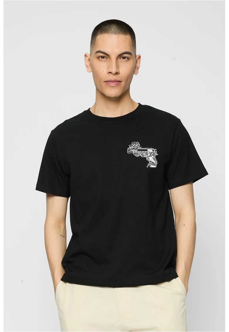 Tricou regular fit din bumbac, Negru