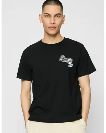 Tricou regular fit din bumbac, Negru