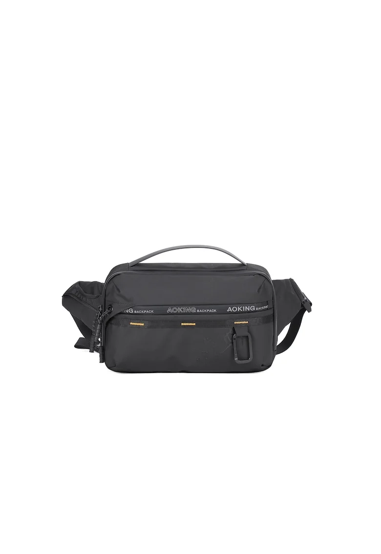 Borseta cu buzunare multiple, Negru