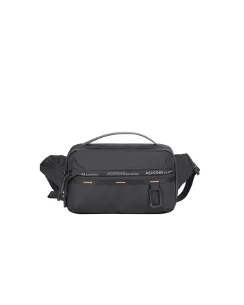Borseta cu buzunare multiple, Negru