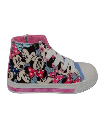 Tenisi high-top cu LED-uri Minnie Mouse, Negru/Roz/Albastru