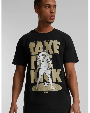 Tricou de bumbac cu imprimeu, Negru/Kaki