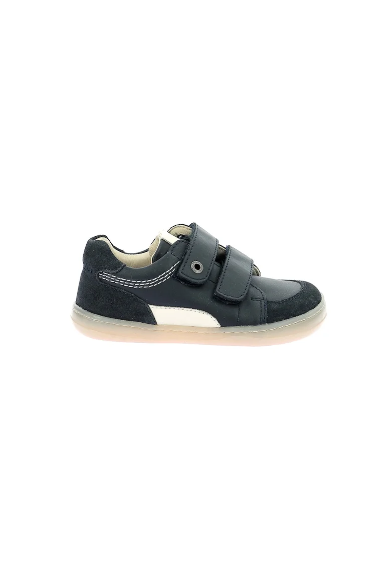 Pantofi sport de piele cu velcro, Albastru ultramarin