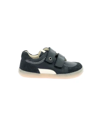 Pantofi sport de piele cu velcro, Albastru ultramarin