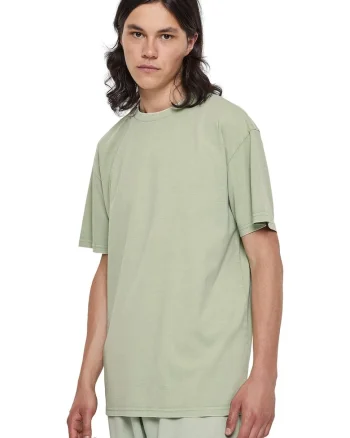 Tricou lejer din bumbac, Verde pal