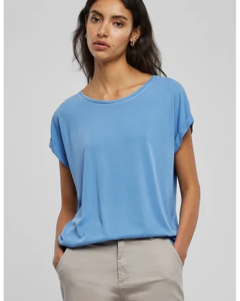 Tricou din amestec de modal, Albastru pastel