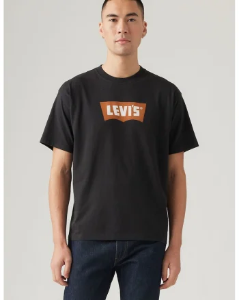 Tricou de bumbac cu imprimeu logo, Negru