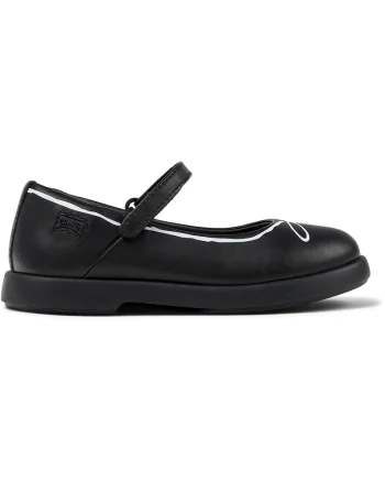 Pantofi Mary Jane din piele Duet Twins 8507, Alb/Negru