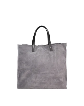 Set de geanta tote din piele intoarsa si etui Novara, Gri