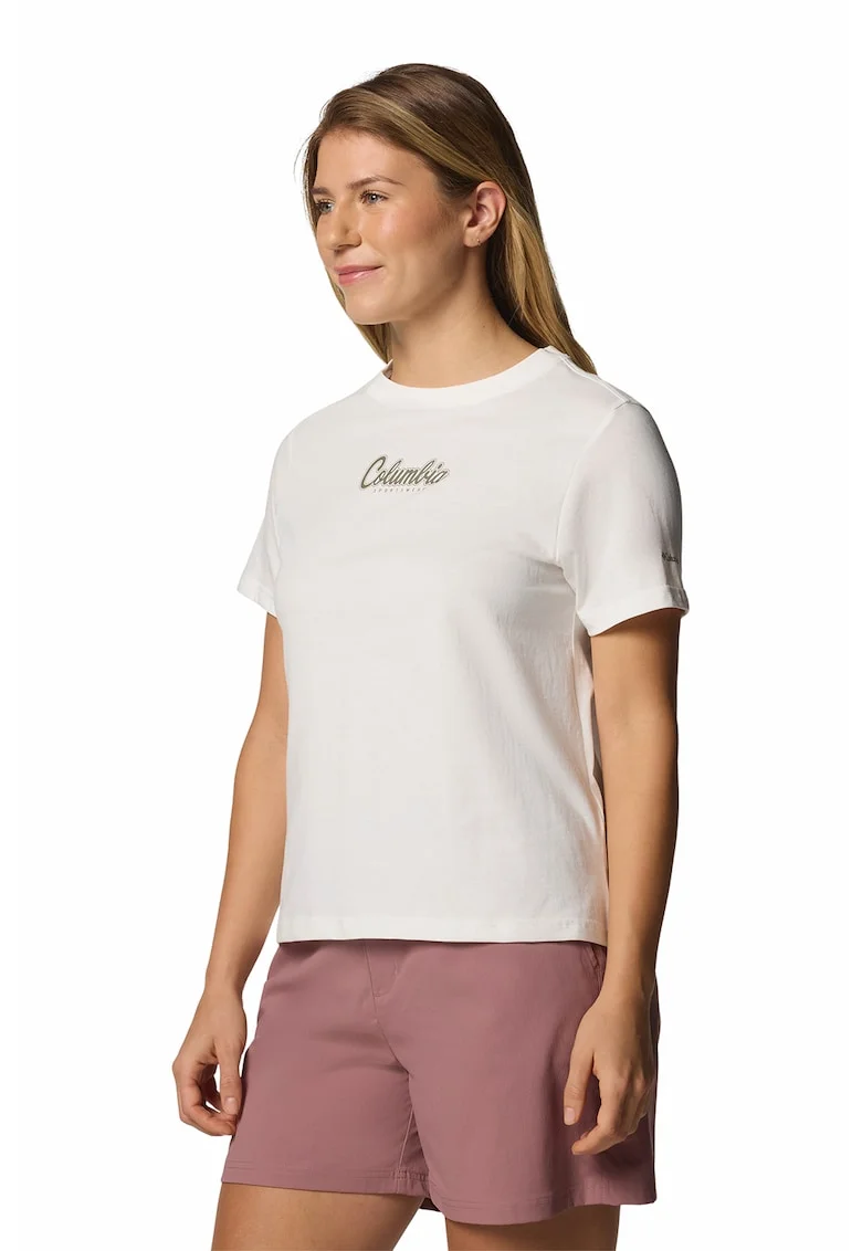 Tricou din bumbac organic Rolling Bend™, Alb murdar/Verde sparanghel
