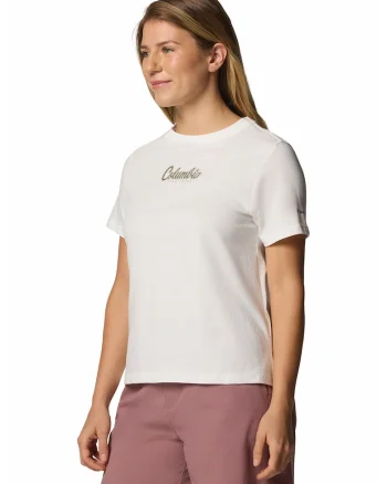 Tricou din bumbac organic Rolling Bend™, Alb murdar/Verde sparanghel