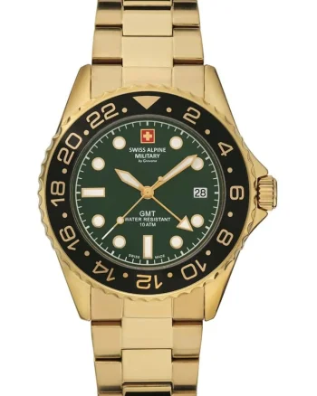 Ceas analog cu bratara metalica, Auriu