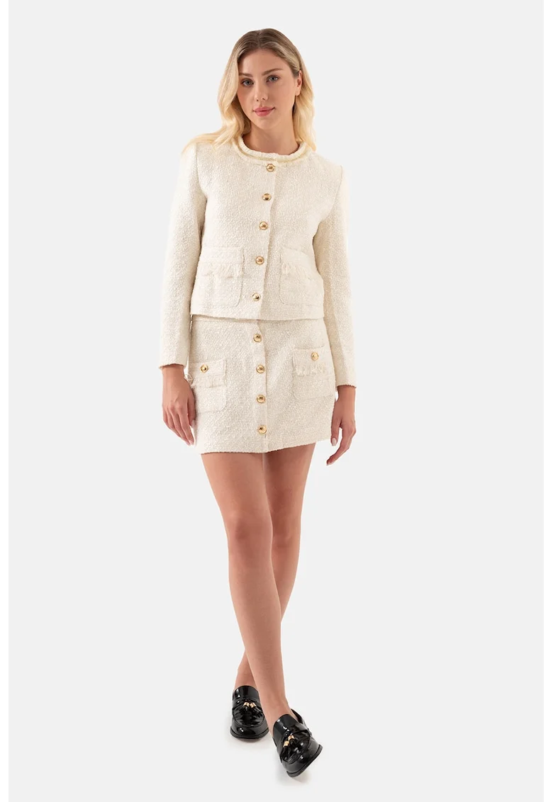 Sacou crop din tuid, Crem