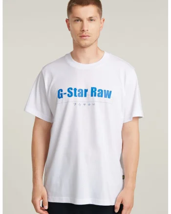 Tricou de bumbac organic cu logo, Alb