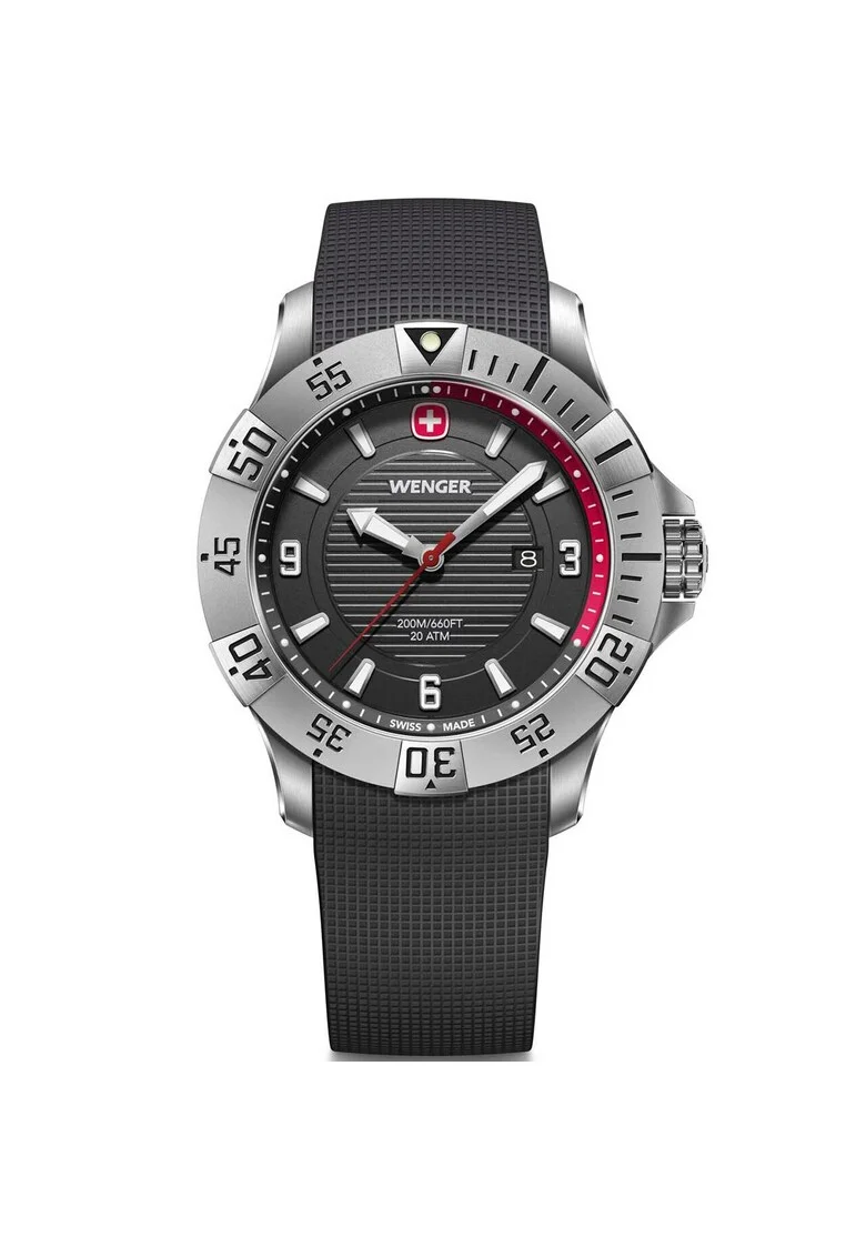 Ceas barbatesc  Quartz, 43mm, 20ATM, Negru