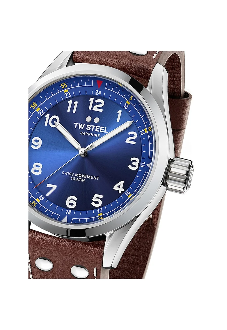 Ceas barbatesc Tw-Steel SVS102, Quartz, 45mm, 10ATM, Argintiu