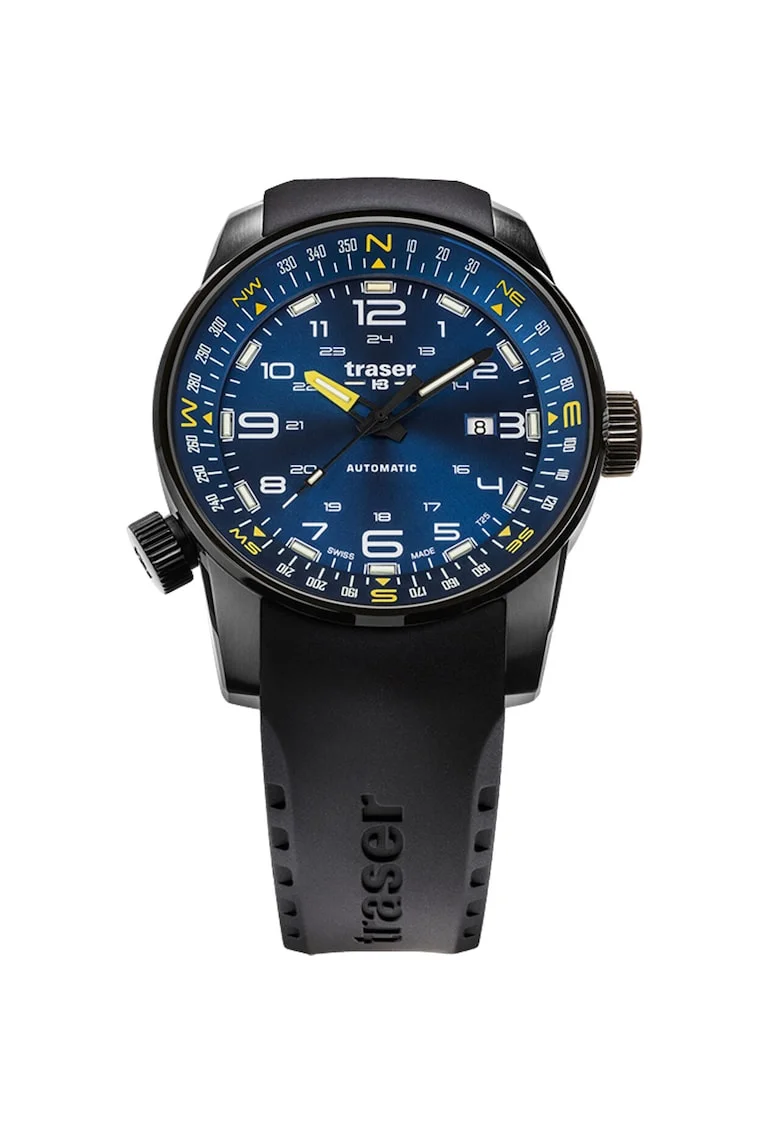 Ceas barbatesc Traser 109742, Automatic, 46mm, 10ATM, Negru