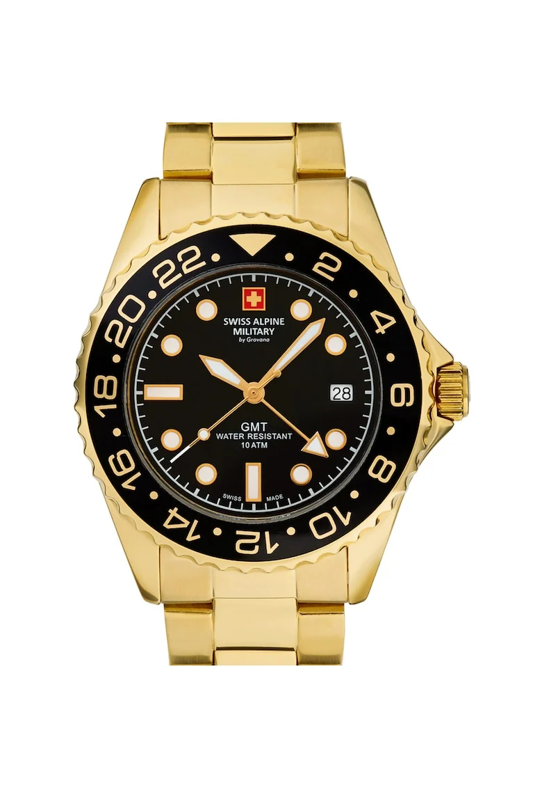 Ceas barbatesc Swiss Military 7052.1117, Quartz, 42mm, 10ATM, Auriu