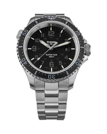 Ceas barbatesc  H3 109376, Quartz, 46 mm, 50 ATM, Argintiu
