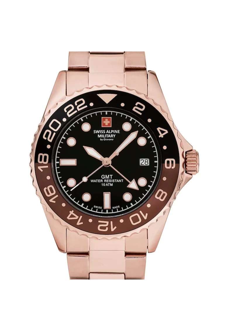 Ceas barbatesc Swiss Military 7052.1164, Quartz, 42mm, 10ATM, Auriu