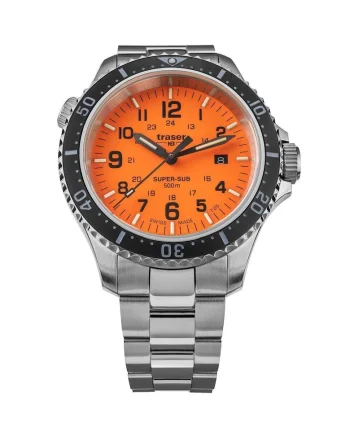 Ceas barbatesc  H3 109379, Quartz, 46 mm, 50 ATM, Argintiu