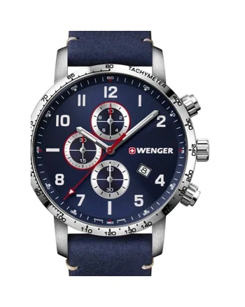 Ceas barbatesc  01.1543.109 Attitude Chono. 44mm, 10ATM, Argintiu
