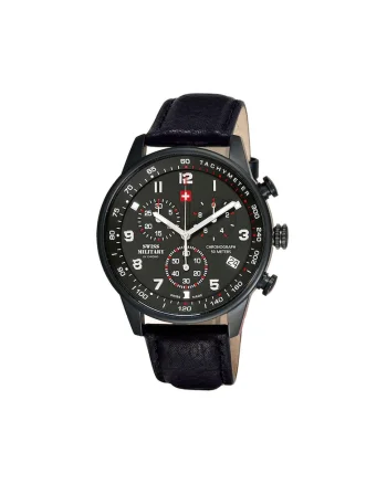 Ceas barbatesc Swiss Military SM34012.08 Cronograf 5 ATM, 41 mm, Negru