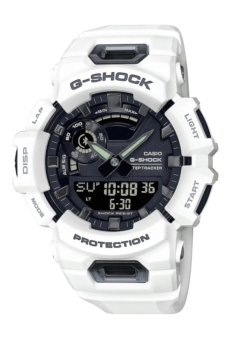 Ceas digital si analog G-Shock, Alb