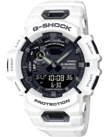 Ceas digital si analog G-Shock, Alb