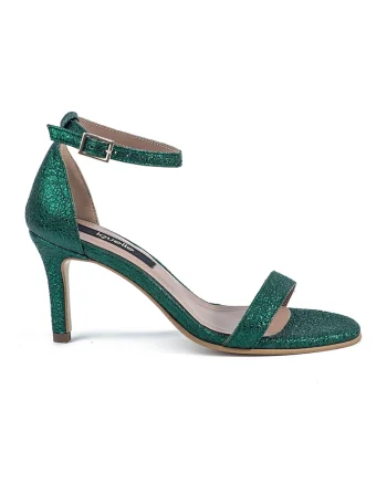 Sandale din piele cu toc stiletto Simplicity, Verde