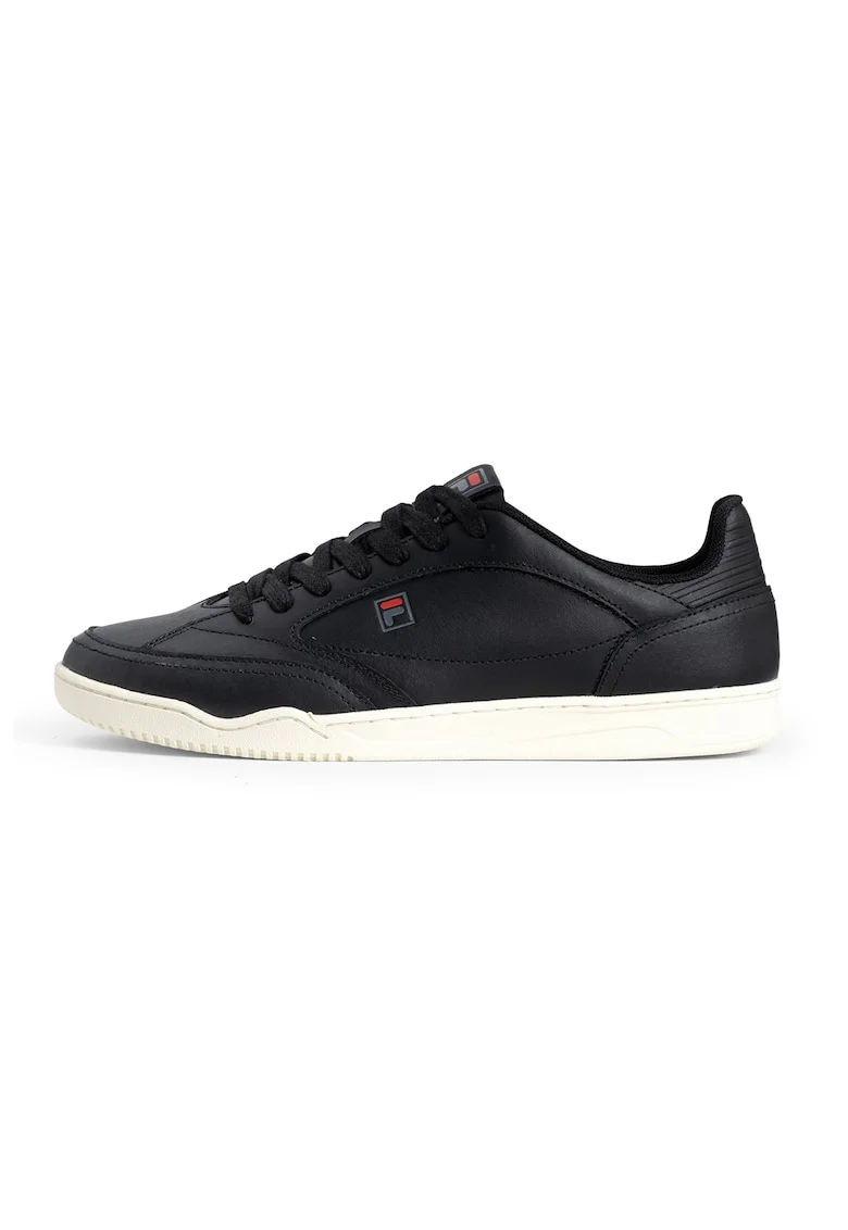 Pantofi sport din piele cu detaliu logo Slantshot L, Negru/Alb murdar