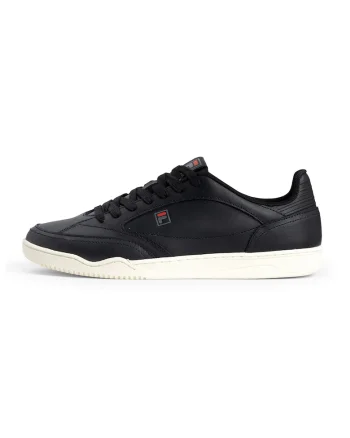 Pantofi sport din piele cu detaliu logo Slantshot L, Negru/Alb murdar