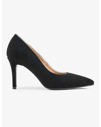 Pantofi din piele intoarsa cu varf ascutit Yara, Negru
