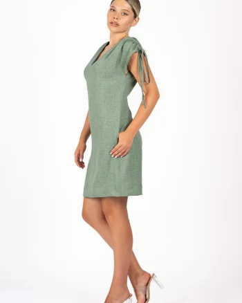 Rochie casual din vascoza cu buzunare