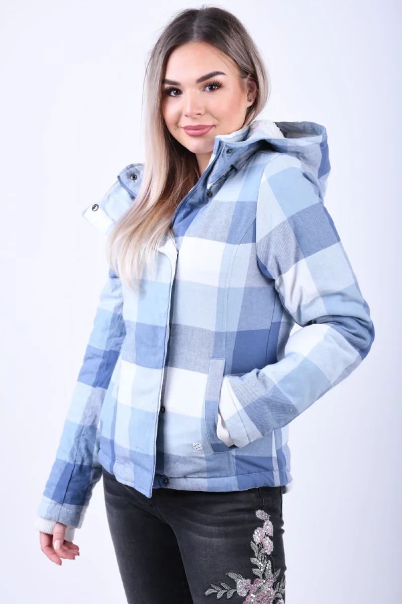 Geaca dama scurta de culoare bleu