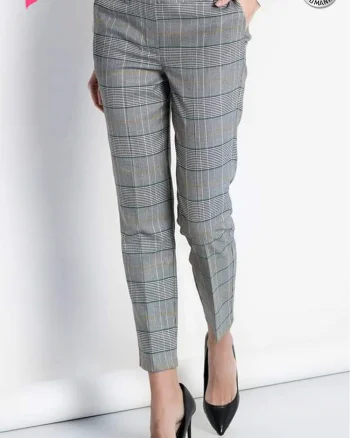 Pantalon Xara lung pană carouri