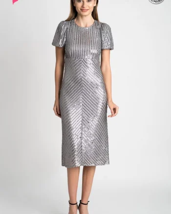 Rochie Xara de seara cu paiete si spatele decupat