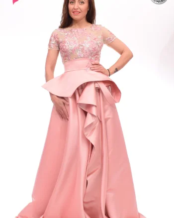 Rochie LaDonna de seara lunga din tafta si broderie