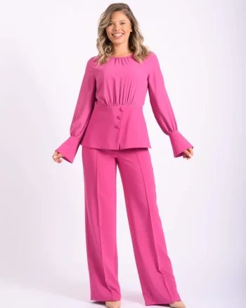 Compleu elegant roz format din doua piese