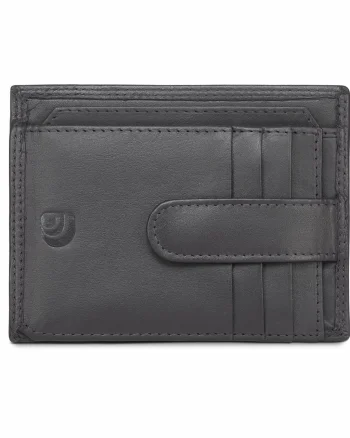 Port card unisex Delis, Cezar PT1191, piele naturala, Negru