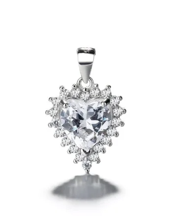 Pandantiv argint 925, JW1290, model elegant, placat cu rodiu