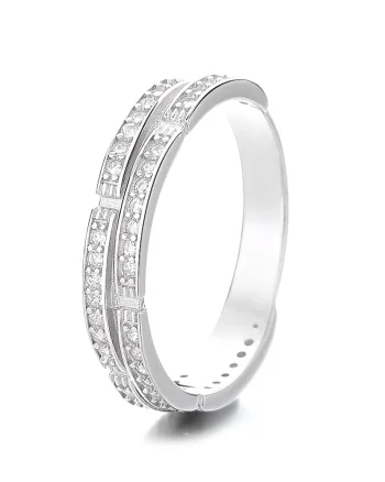 Inel argint 925, JW1345, model elegant, placat cu rodiu