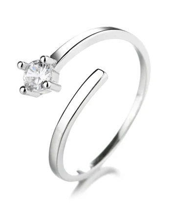 Inel reglabil argint 925, JW1364, model elegant, placat cu rodiu