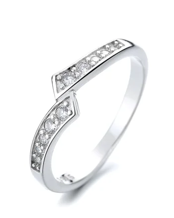 Inel argint 925, JW1370, model elegant cu pietre, placat cu rodiu