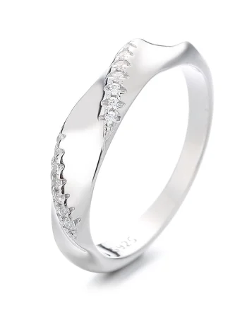 Inel argint 925, JW1343, model elegant, placat cu rodiu