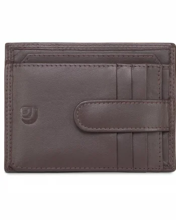Port card unisex Delis, Cezar PT1192, piele naturala, Maro