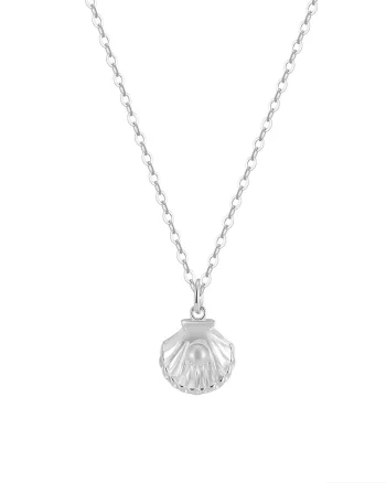 Lantisor argint 925, JW1541, model scoica, placat cu rodiu