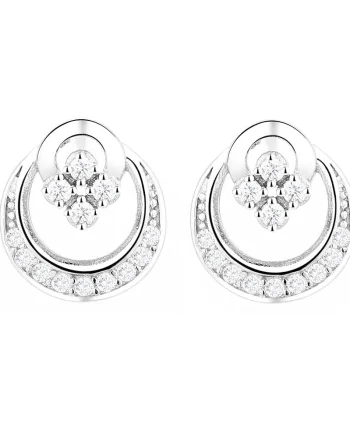 Cercei argint 925, JW772, model elegant, placati cu rodiu