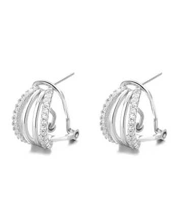 Cercei argint 925, JW855, model elegant, placati cu rodiu